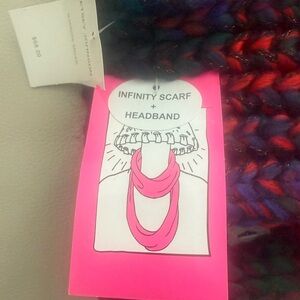 Betsey Johnson Vibrant Infinity Scarf and Headband Set